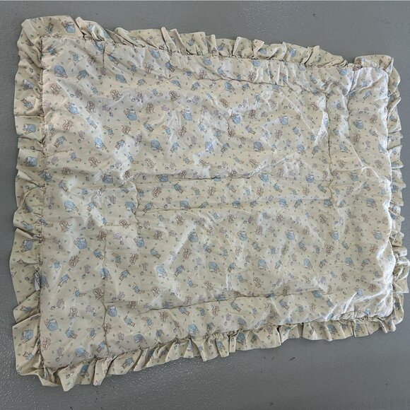 Quiltex Vintage Peter Rabbit Beatrix Potter Baby Pastel Quilt Blanket USA 1994 - Picture 8 of 8